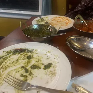 The aftermath of Saag Paneer &amp; Paneer Tikka Masala