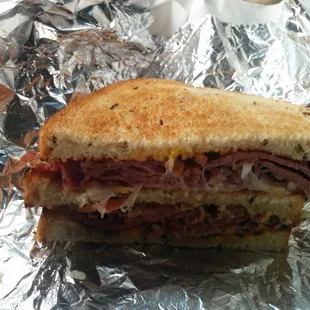 #67 Lombard street club on rye toast with mustard