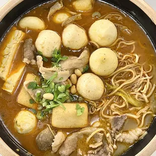 Malatang, just a kick - so good! Love the fish balls, fish tofu, and fresh noodles!