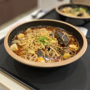 Malatang with spicy Szechuan broth