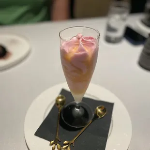 Mango &amp; Guava sorbet that was absolutely delicious. Light finish with fruity flavors that wasn't too sugary or heavy.