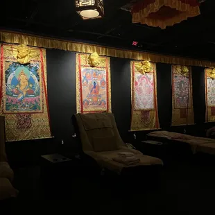 Relaxing, you never know other people are in the room