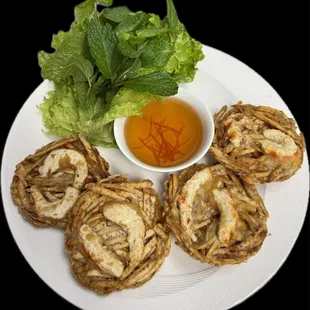 Banh tom khoai mon