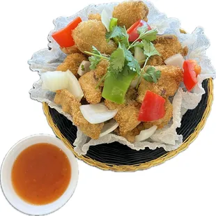 Salt &amp; Pepper Oyster Mushroom- Nấm Bào ngư rang muối