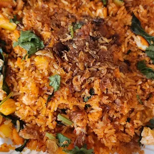 My parents like pineapple fried rice $15.