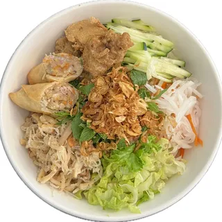 37. BBQ Pork Less Vermicelli & Egg Roll / Bún Bì Thịt Nướng Chả Giò