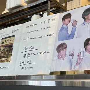 Hours of Operation (Monday-Sunday 10:00 AM - 10:00 PM/Last Call 9:30 PM), Some of the Specials, and Social Media Handles