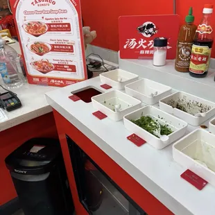 sushi and sashimi, interior