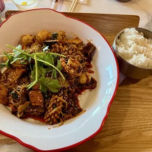 Stir fried malatang.