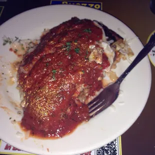 The lasagna, 7.00 onSunday