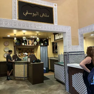  the interior of the restaurant