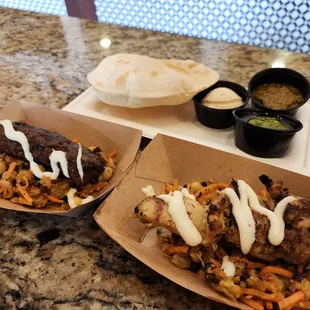Some kebabs and "Moroccan Bread". This place is pretty good for a quick service restaurant.