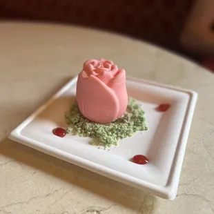 Rose panna cotta