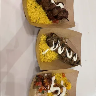 Beef, lamb, chicken kabob