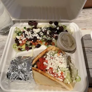 Gyro and side salad