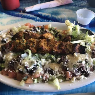 Chicken Kebab Salad Dinner