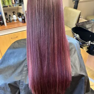 Color correction with pops of violet
