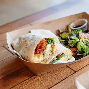 Wraps. Breakfast options!

Empanadas. Lunch options!