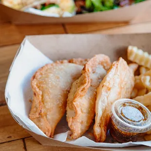 Wraps. Breakfast options!

Empanadas. Lunch options!