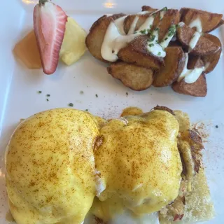 Crab Hash Benedict Breakfast