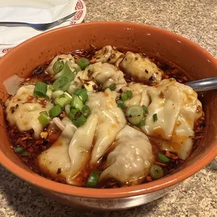 Hand Made Wonton with Chili Sauce