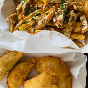 Chicken Fries and Empanadas