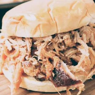 a pulled pork sandwich