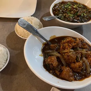 Chicken Chili and Manchurian Beef