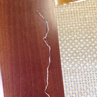 Plastic surprise we got in the chop suey.