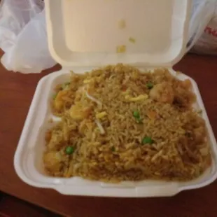 This is Shrimp Fried Rice. This was $8.50 .I enjoyed this ..