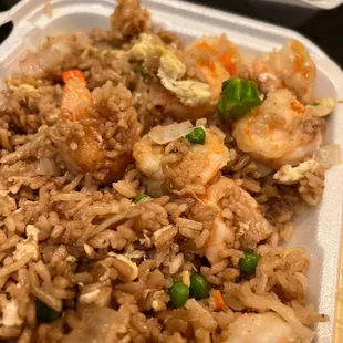 Jumbo shrimp fried rice