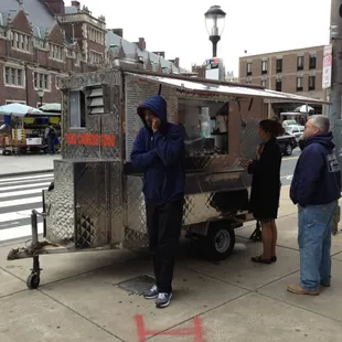 The cart on a cold November day