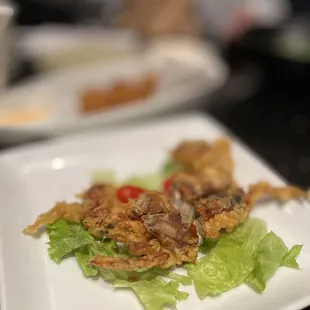 a close up of a plate of food