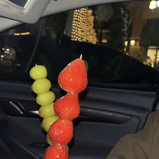 strawberry and grape tanghulu