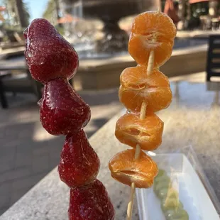 Strawberry, Mandarin Orange, &amp; Green Grape Tanghulu