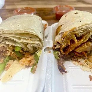 Vegan soy green and vegan El pastor