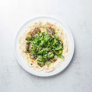 a plate of food on a table