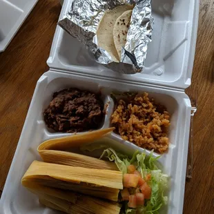 Tamale platter