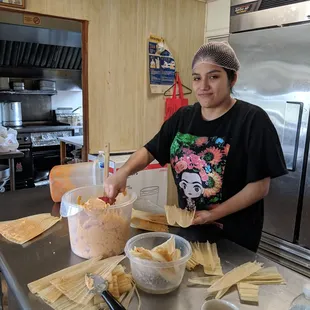 Fresh tamales from scratch!