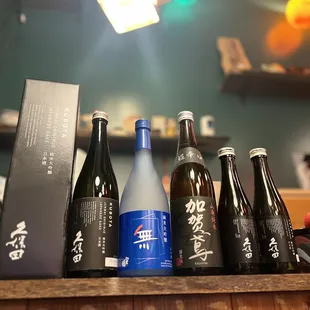 nice selection of Japanese sake