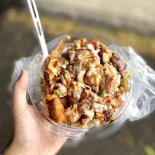 Spicy ahi tempura bowl