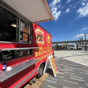 a red food truck