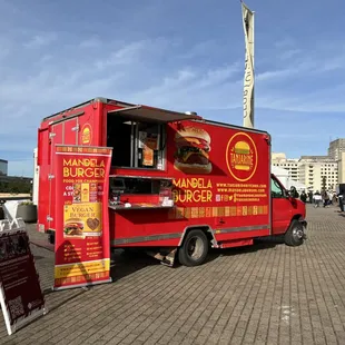 a red food truck