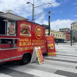 a red food truck