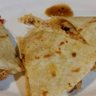 Spicy chicken quesidillas was great.