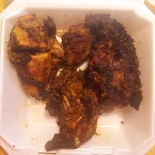very dry chicken, I'm from Mexico and I can when food has several days after being cooked