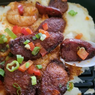 Dry shrimp and grits