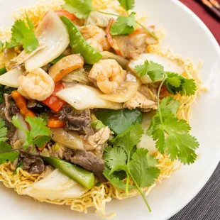 Combo Crispy Egg Noodle Stir Fry