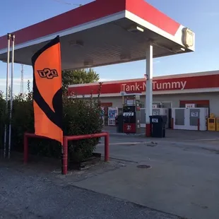 a gas station