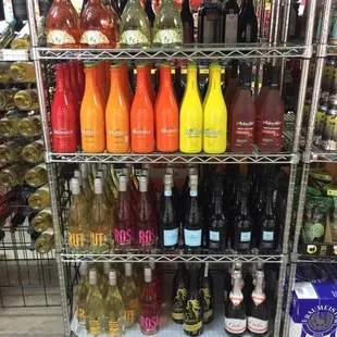a variety of bottles of wine